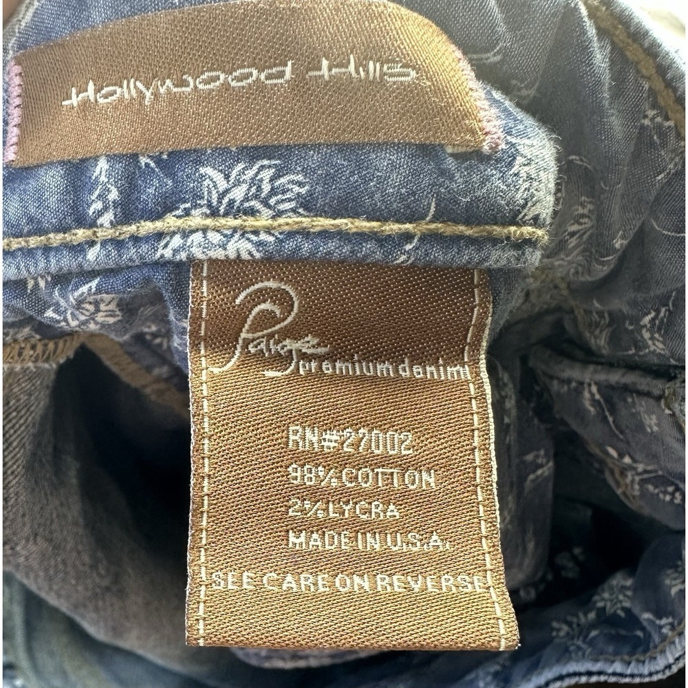 Paige Premium Denim Women's Jeans 31 Blue Straight Leg Embroidered Pockets USA - Picture 8 of 10